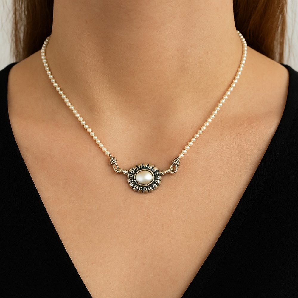 Lagos VINTAGE Caviar Pearl Pendant & Pearl Necklace
